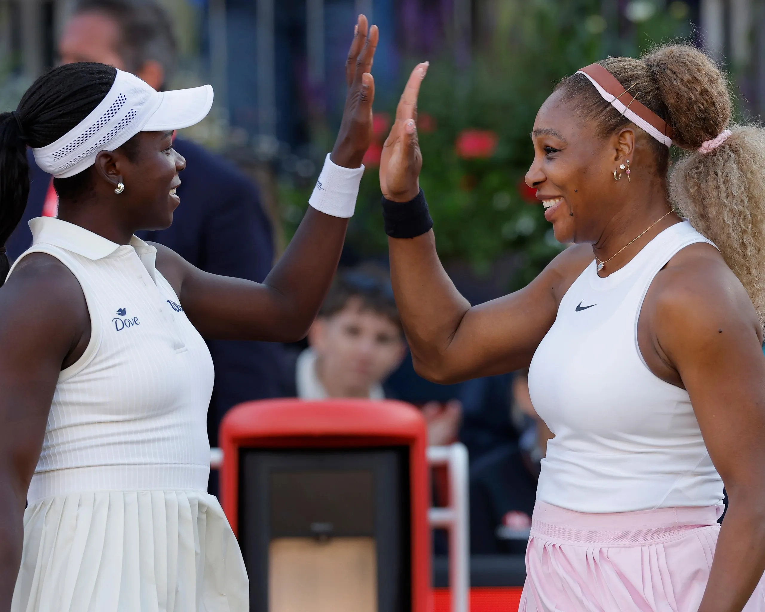 Serena Williams makes winning return to tennis with victory in Queen’s doubles